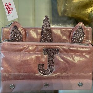 Justice Shimmering Pink Unicorn Pouch